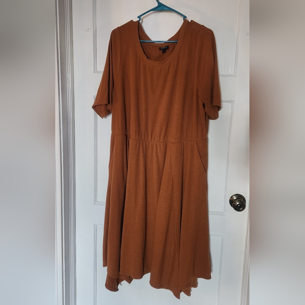 Mustard Skater Dress w Pockets